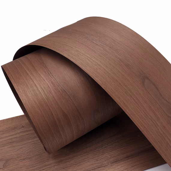 Luxury walnut veneers with rich, dark colors perfect for high-end furniture